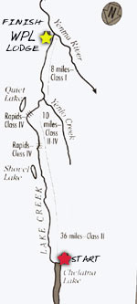 Raft Map of Lake Creek